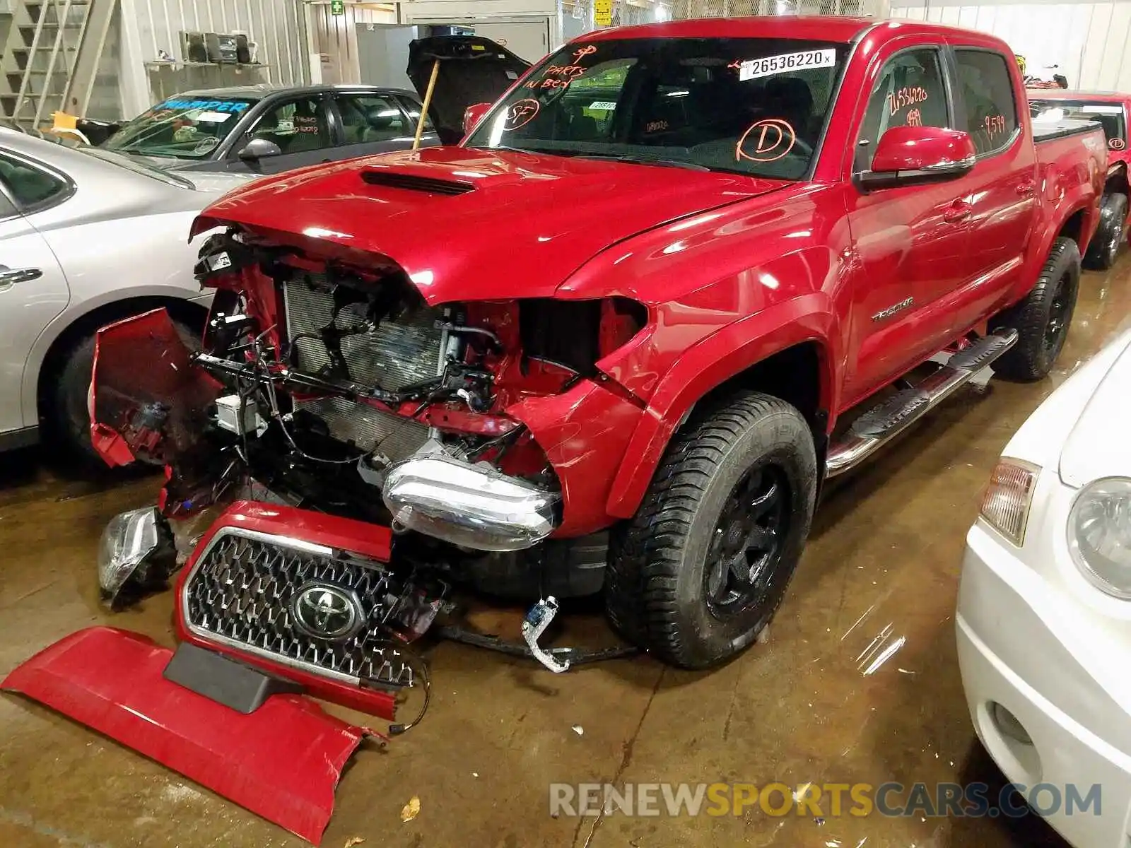 2 Photograph of a damaged car 3TMCZ5AN9KM271634 TOYOTA TACOMA 2019