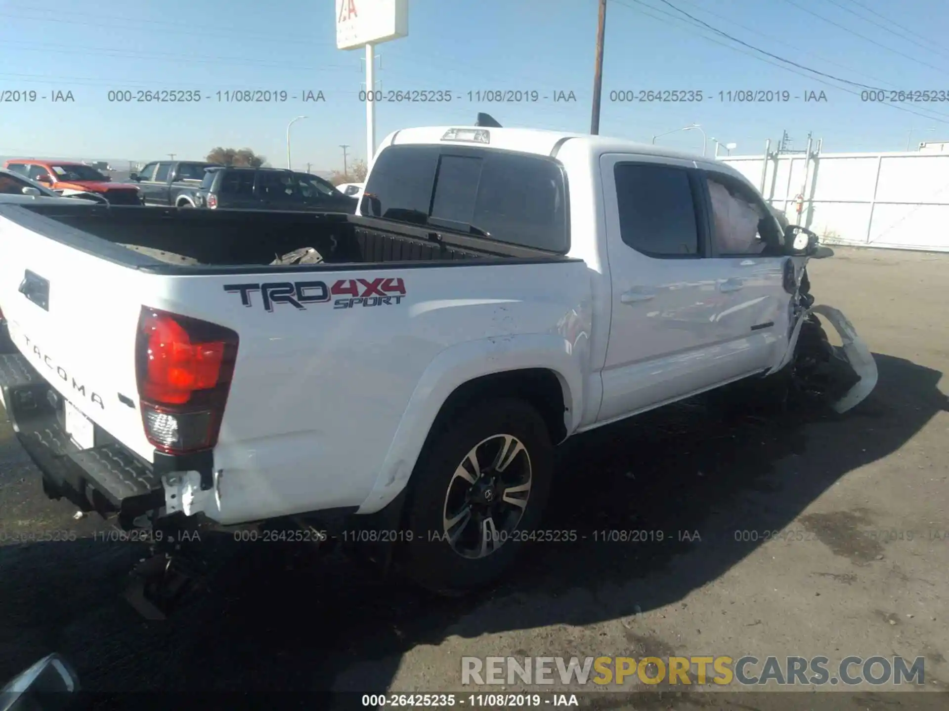 4 Photograph of a damaged car 3TMCZ5AN9KM287865 TOYOTA TACOMA 2019