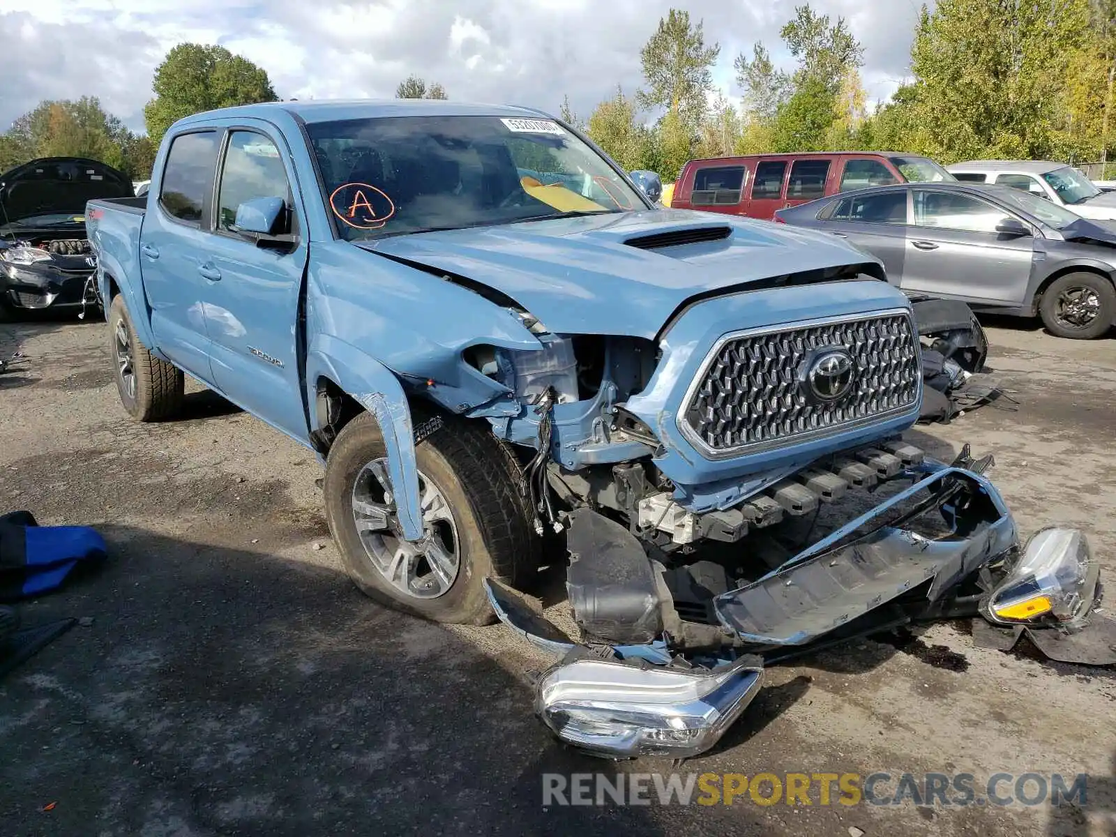 1 Photograph of a damaged car 3TMCZ5ANXKM202855 TOYOTA TACOMA 2019