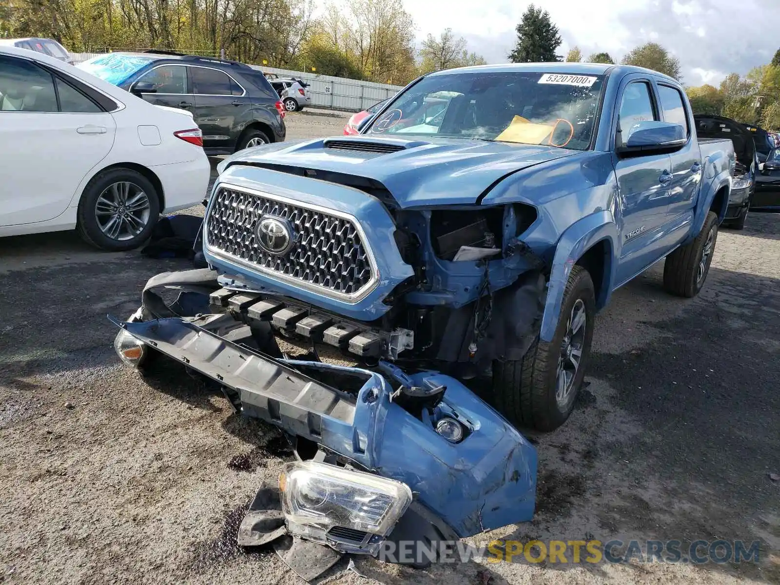 2 Photograph of a damaged car 3TMCZ5ANXKM202855 TOYOTA TACOMA 2019