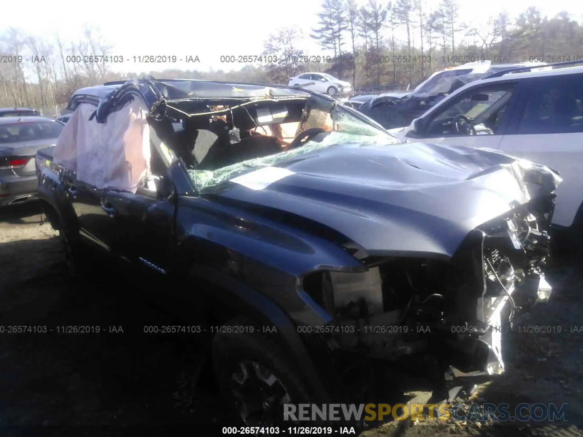 1 Photograph of a damaged car 3TMCZ5ANXKM237461 TOYOTA TACOMA 2019