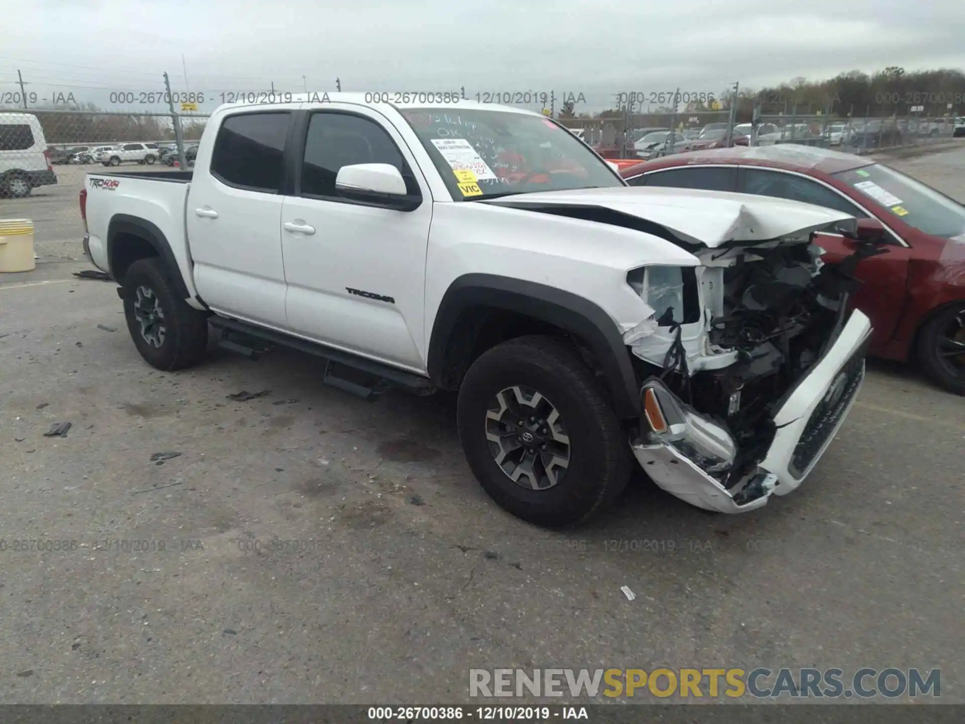 1 Photograph of a damaged car 3TMCZ5ANXKM243647 TOYOTA TACOMA 2019