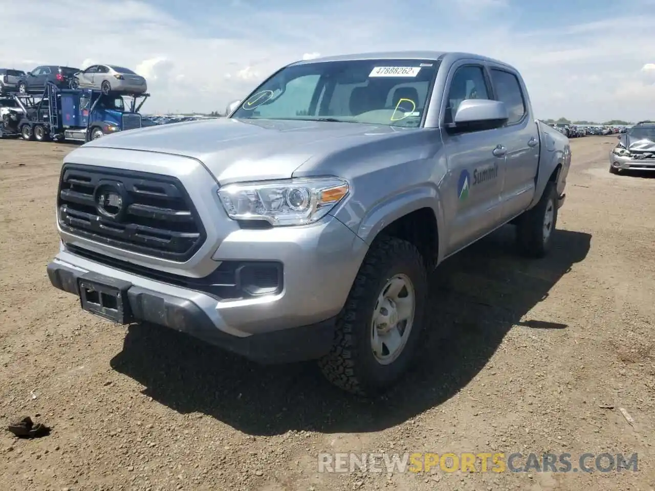 2 Photograph of a damaged car 3TMCZ5ANXKM248914 TOYOTA TACOMA 2019