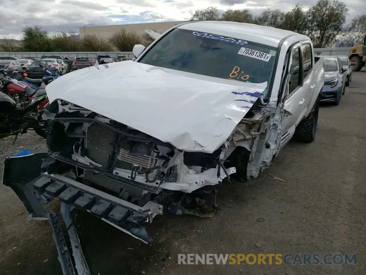 2 Photograph of a damaged car 3TMCZ5ANXKM254454 TOYOTA TACOMA 2019