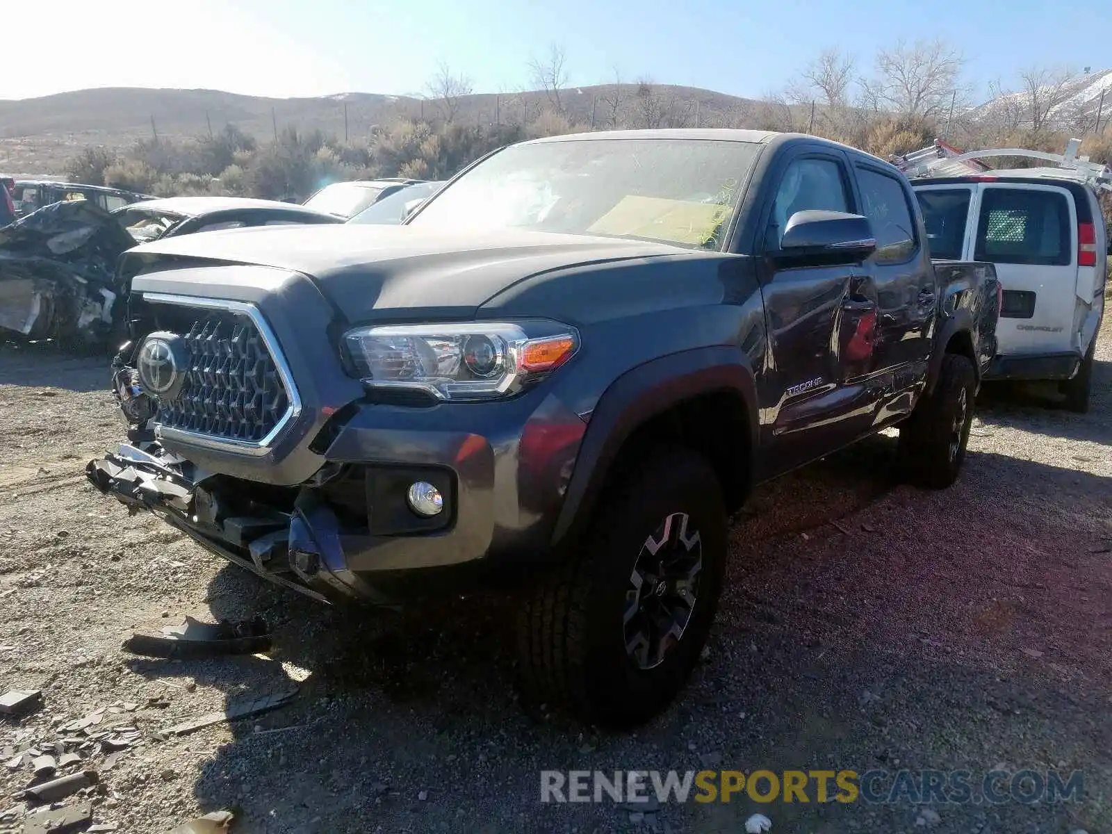 2 Photograph of a damaged car 3TMCZ5ANXKM256835 TOYOTA TACOMA 2019