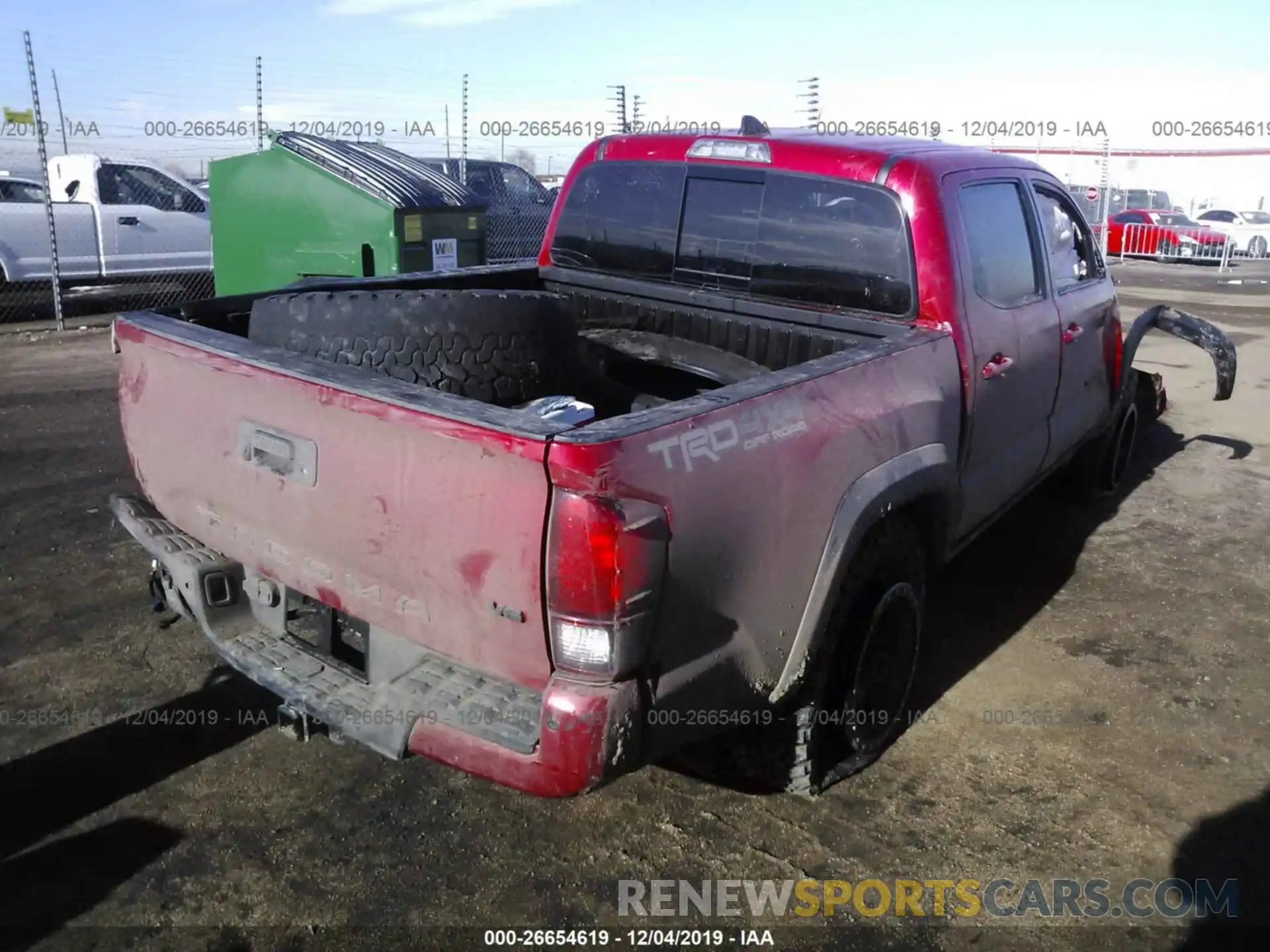 4 Photograph of a damaged car 3TMCZ5ANXKM263087 TOYOTA TACOMA 2019