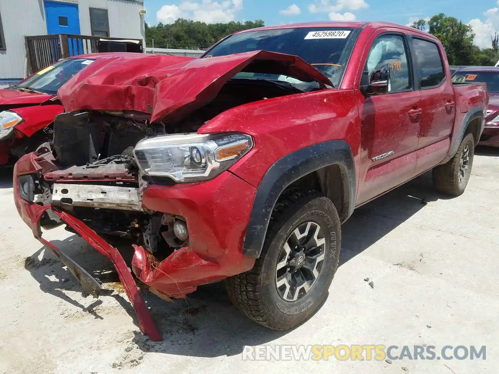 2 Photograph of a damaged car 3TMCZ5ANXKM283372 TOYOTA TACOMA 2019