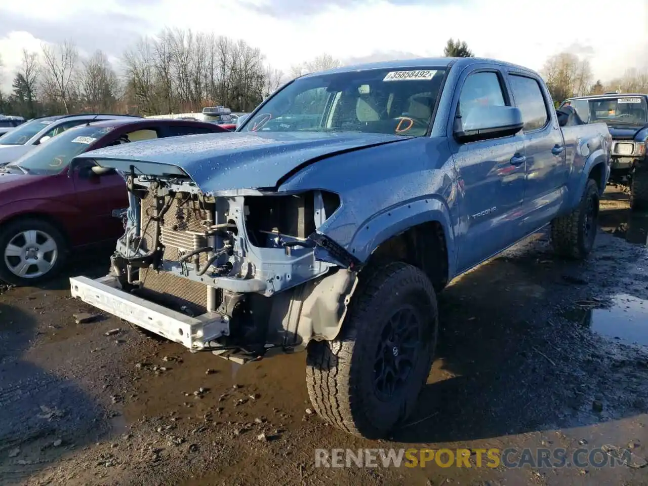 2 Photograph of a damaged car 3TMDZ5BN6KM078084 TOYOTA TACOMA 2019