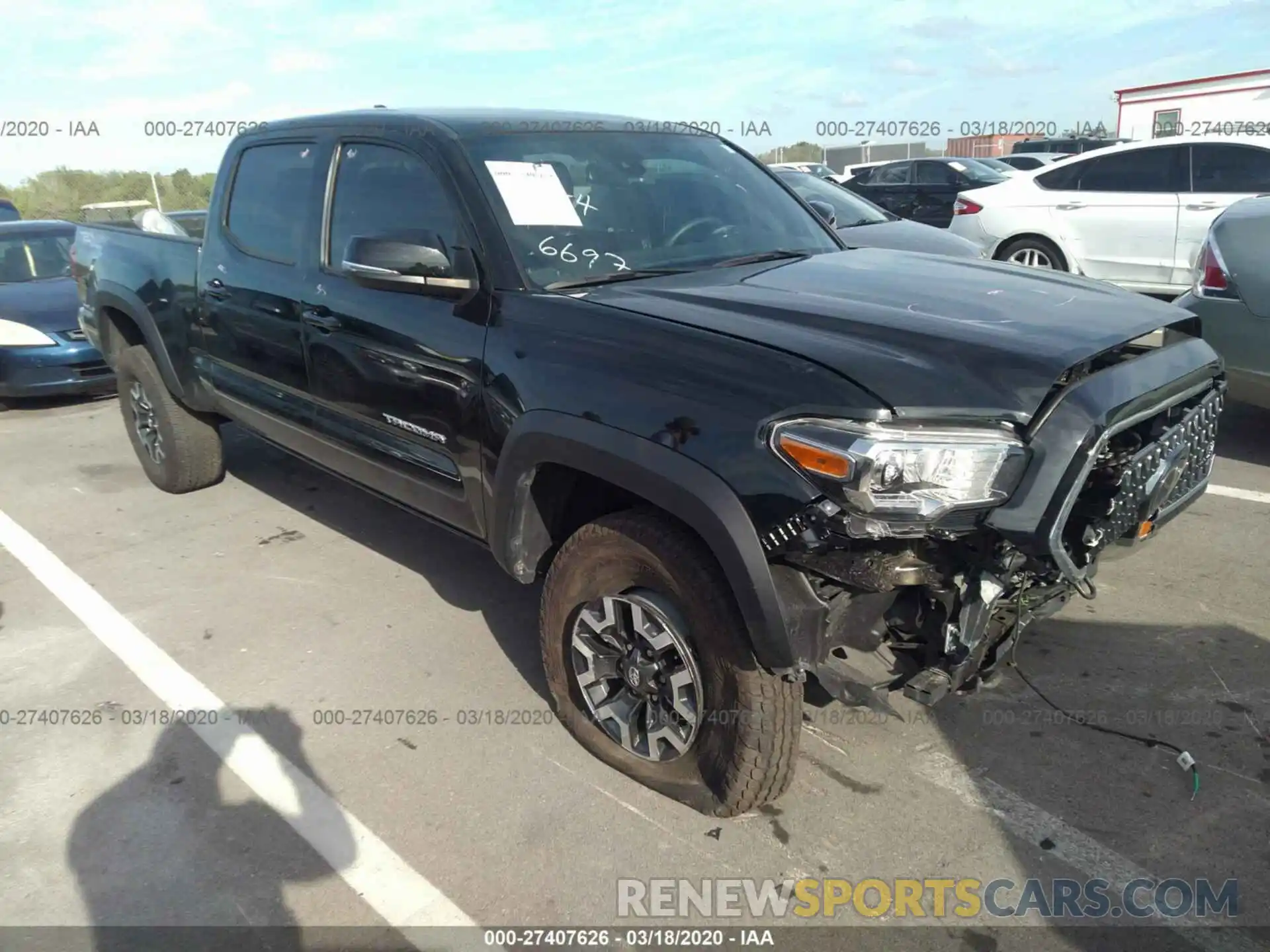 1 Photograph of a damaged car 3TMDZ5BN7KM076697 TOYOTA TACOMA 2019