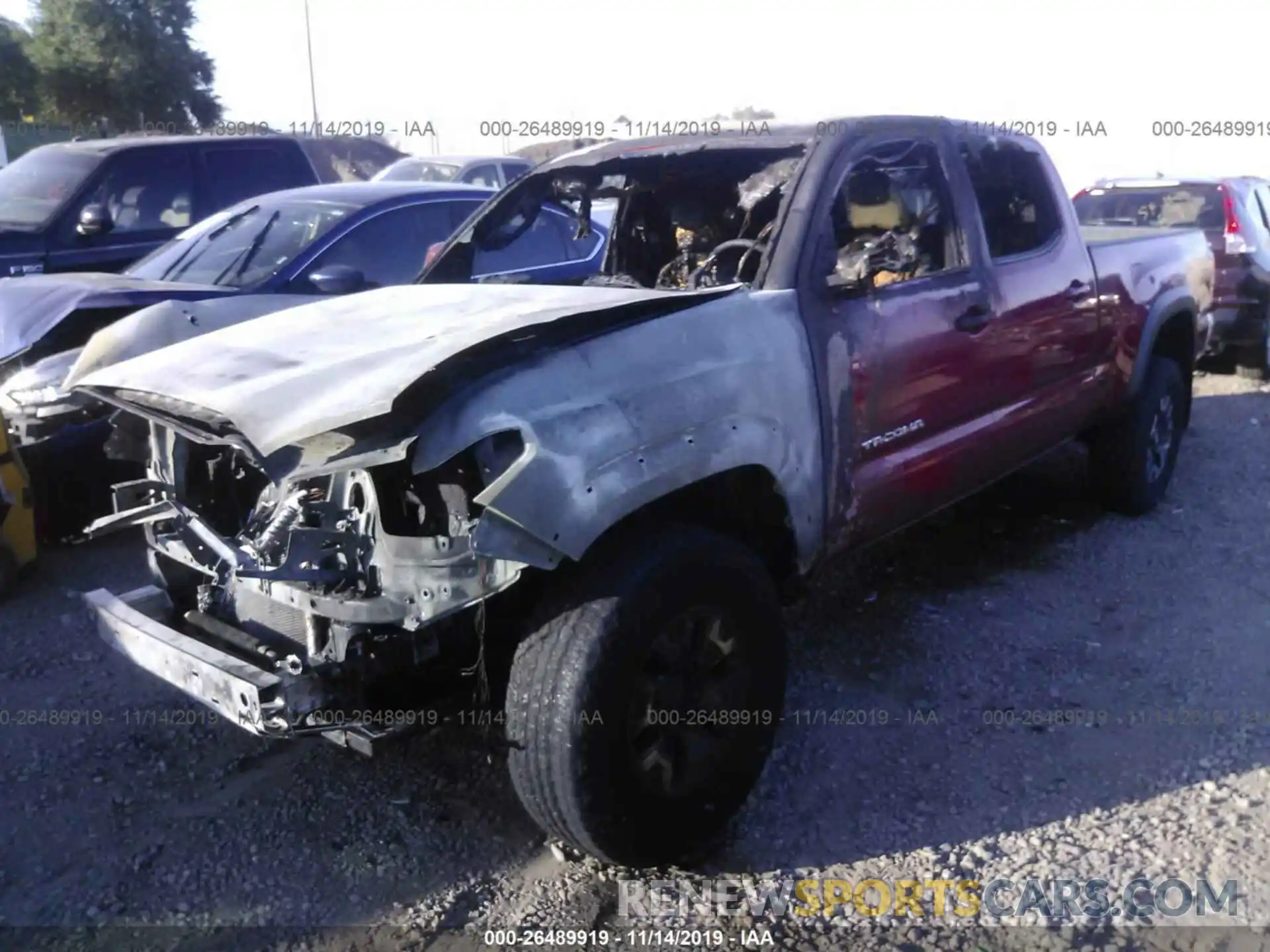 2 Photograph of a damaged car 3TMDZ5BN8KM070942 TOYOTA TACOMA 2019