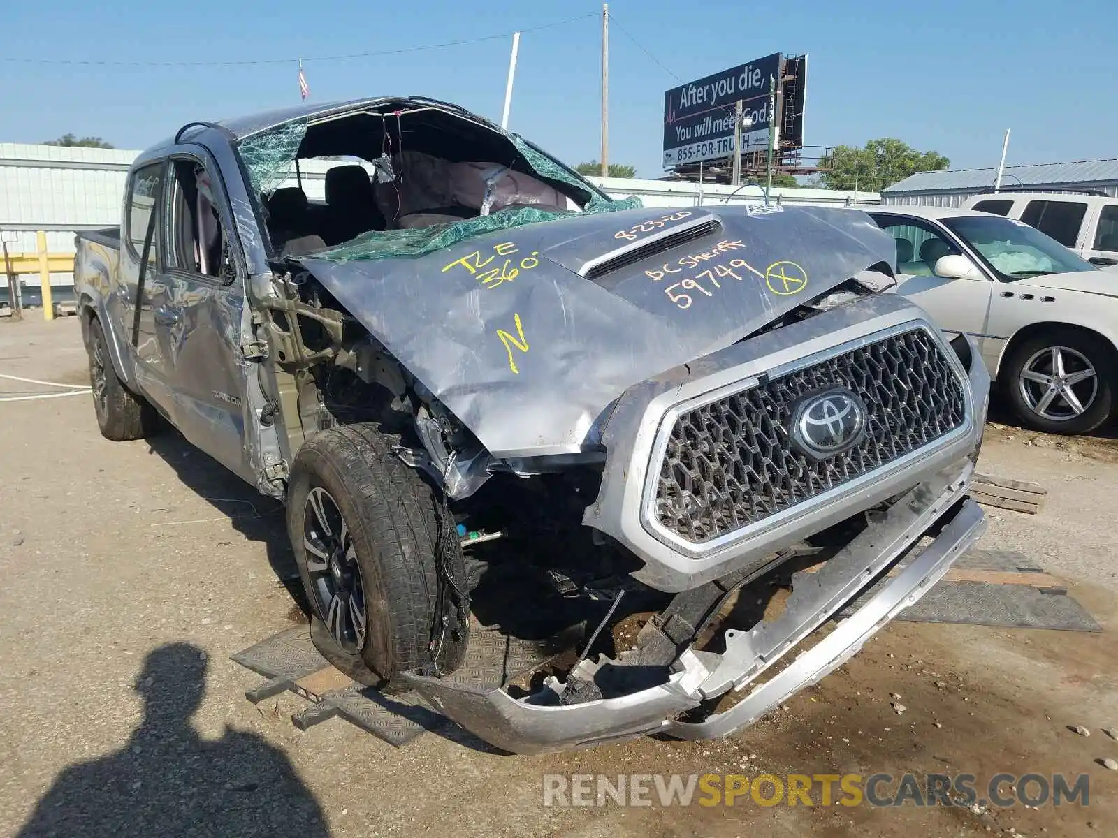 1 Photograph of a damaged car 3TMDZ5BN9KM073221 TOYOTA TACOMA 2019