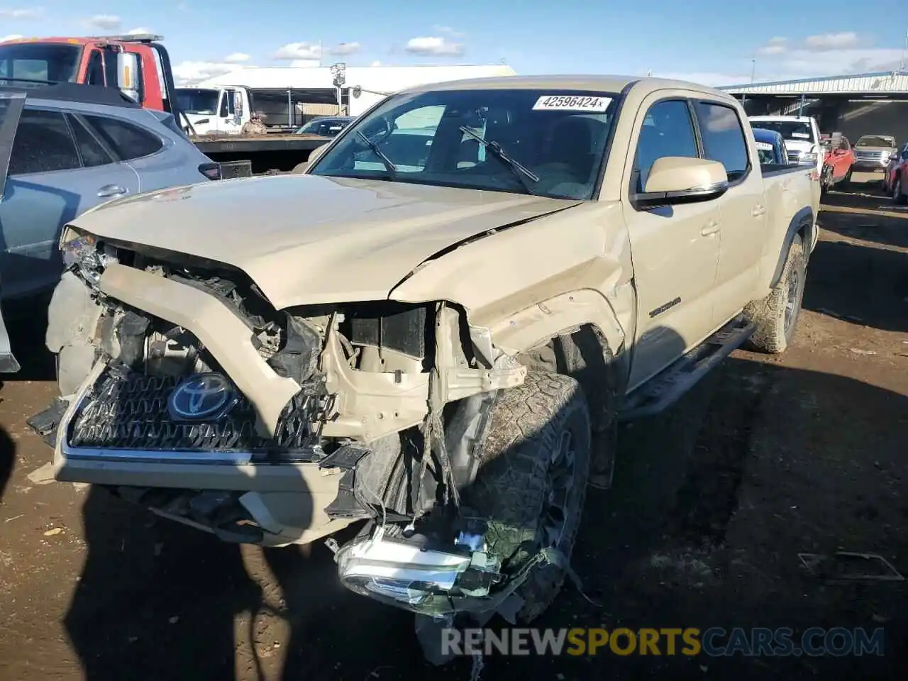 1 Photograph of a damaged car 3TMDZ5BNXKM078525 TOYOTA TACOMA 2019