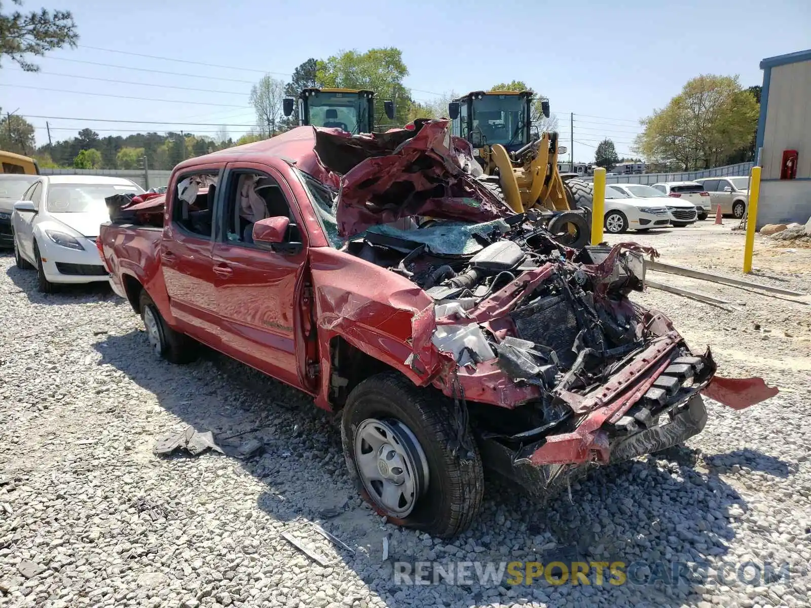 1 Photograph of a damaged car 5TFAX5GN0KX146620 TOYOTA TACOMA 2019