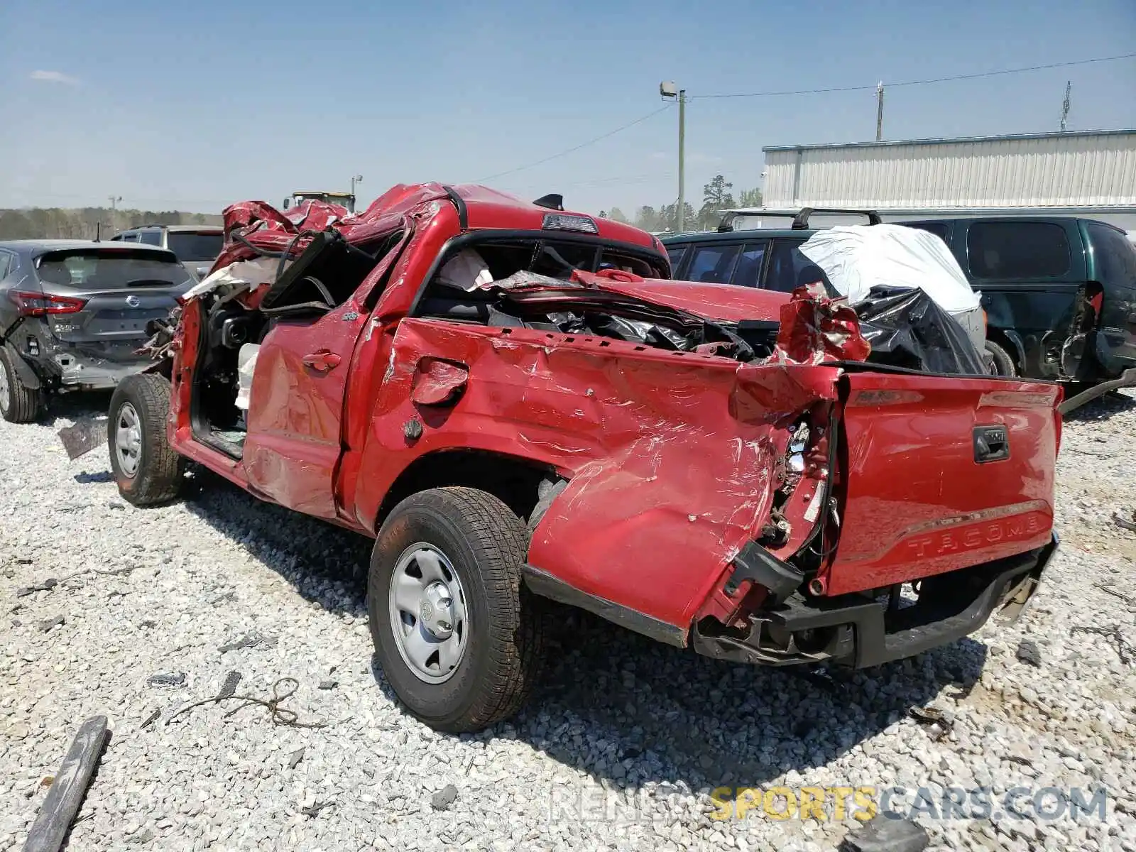 3 Photograph of a damaged car 5TFAX5GN0KX146620 TOYOTA TACOMA 2019