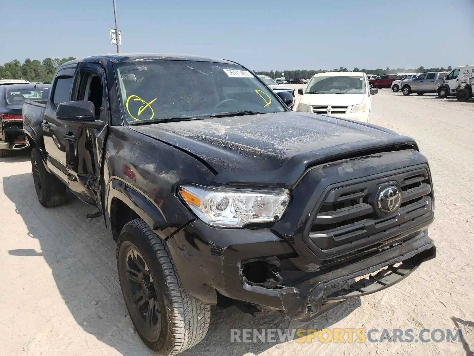 1 Photograph of a damaged car 5TFAX5GN0KX149758 TOYOTA TACOMA 2019