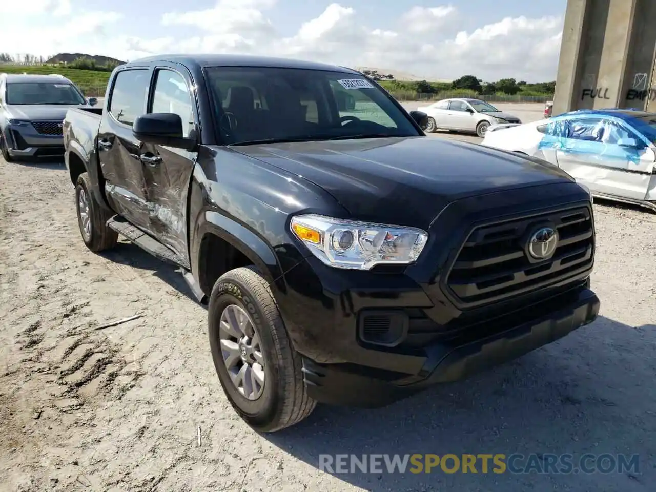 1 Photograph of a damaged car 5TFAX5GN0KX159156 TOYOTA TACOMA 2019