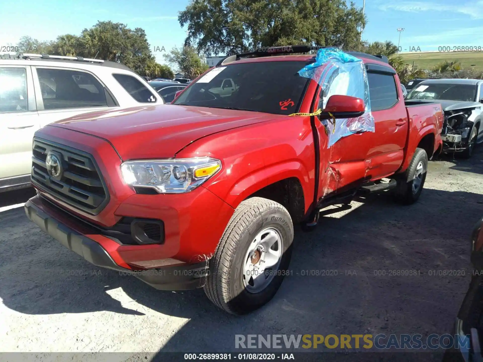 2 Photograph of a damaged car 5TFAX5GN2KX139328 TOYOTA TACOMA 2019