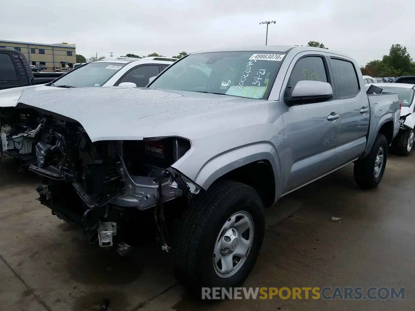 2 Photograph of a damaged car 5TFAX5GN2KX147011 TOYOTA TACOMA 2019