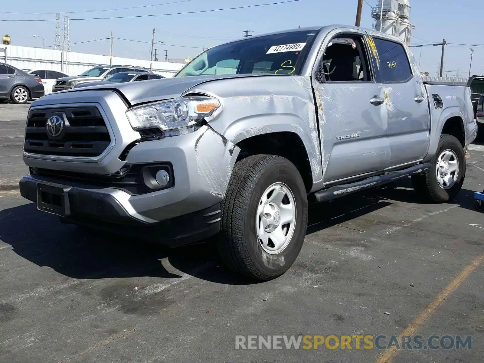 2 Photograph of a damaged car 5TFAX5GN2KX148014 TOYOTA TACOMA 2019