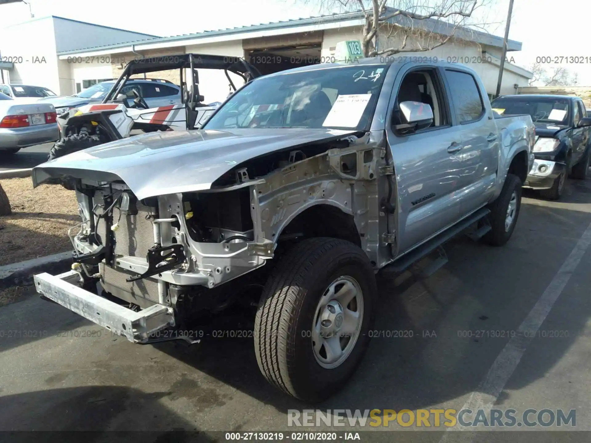 2 Photograph of a damaged car 5TFAX5GN2KX152094 TOYOTA TACOMA 2019