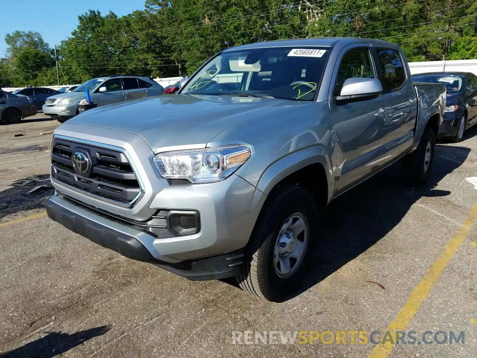 2 Photograph of a damaged car 5TFAX5GN2KX156548 TOYOTA TACOMA 2019