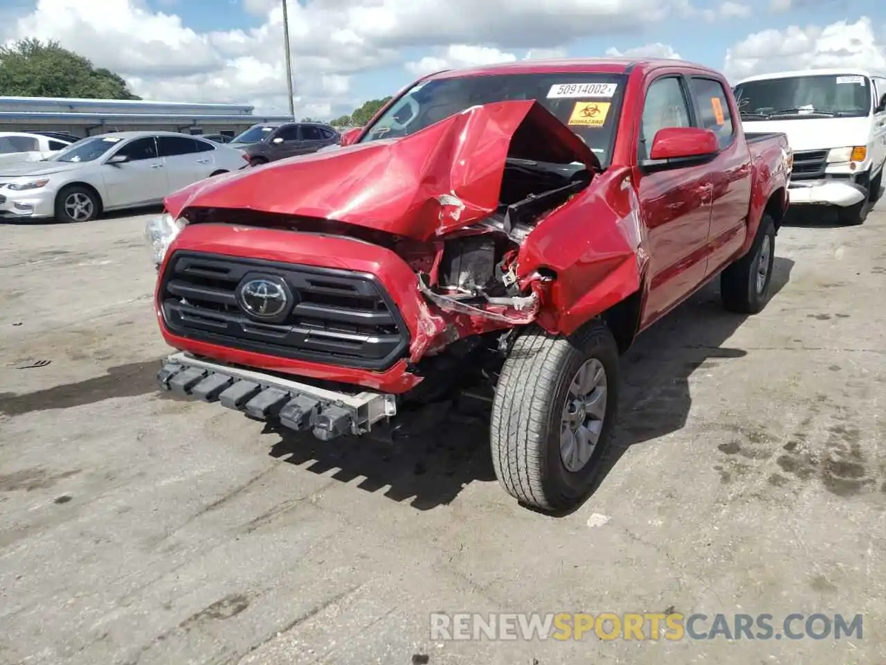 2 Photograph of a damaged car 5TFAX5GN2KX160177 TOYOTA TACOMA 2019