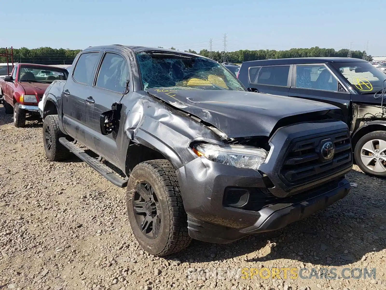 1 Photograph of a damaged car 5TFAX5GN2KX161927 TOYOTA TACOMA 2019