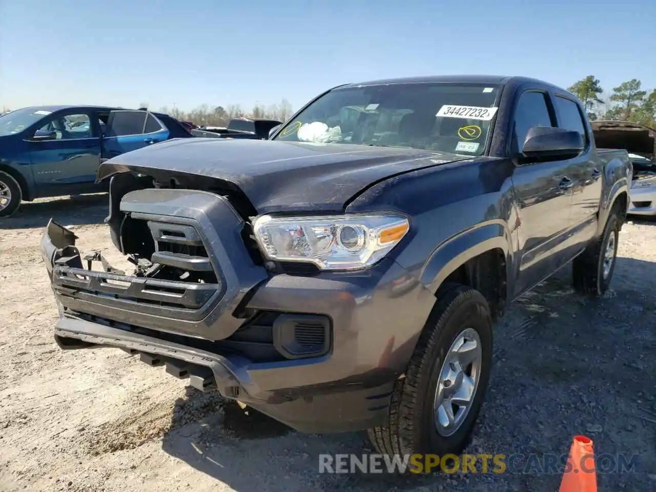 2 Photograph of a damaged car 5TFAX5GN3KX132470 TOYOTA TACOMA 2019