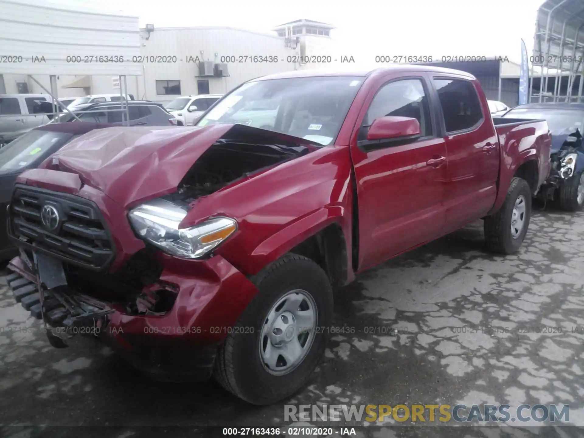 2 Photograph of a damaged car 5TFAX5GN3KX139662 TOYOTA TACOMA 2019