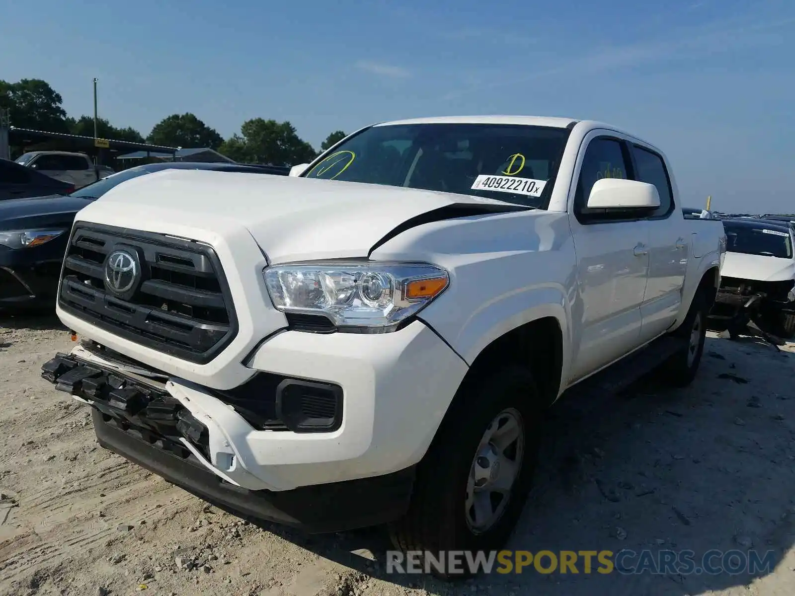 2 Photograph of a damaged car 5TFAX5GN3KX146854 TOYOTA TACOMA 2019