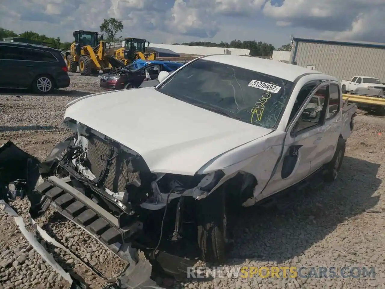 2 Photograph of a damaged car 5TFAX5GN3KX158910 TOYOTA TACOMA 2019