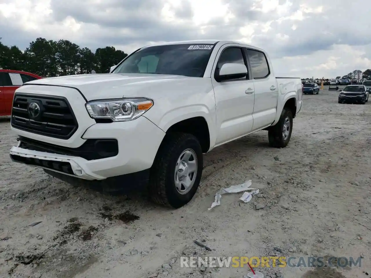 2 Photograph of a damaged car 5TFAX5GN3KX160155 TOYOTA TACOMA 2019