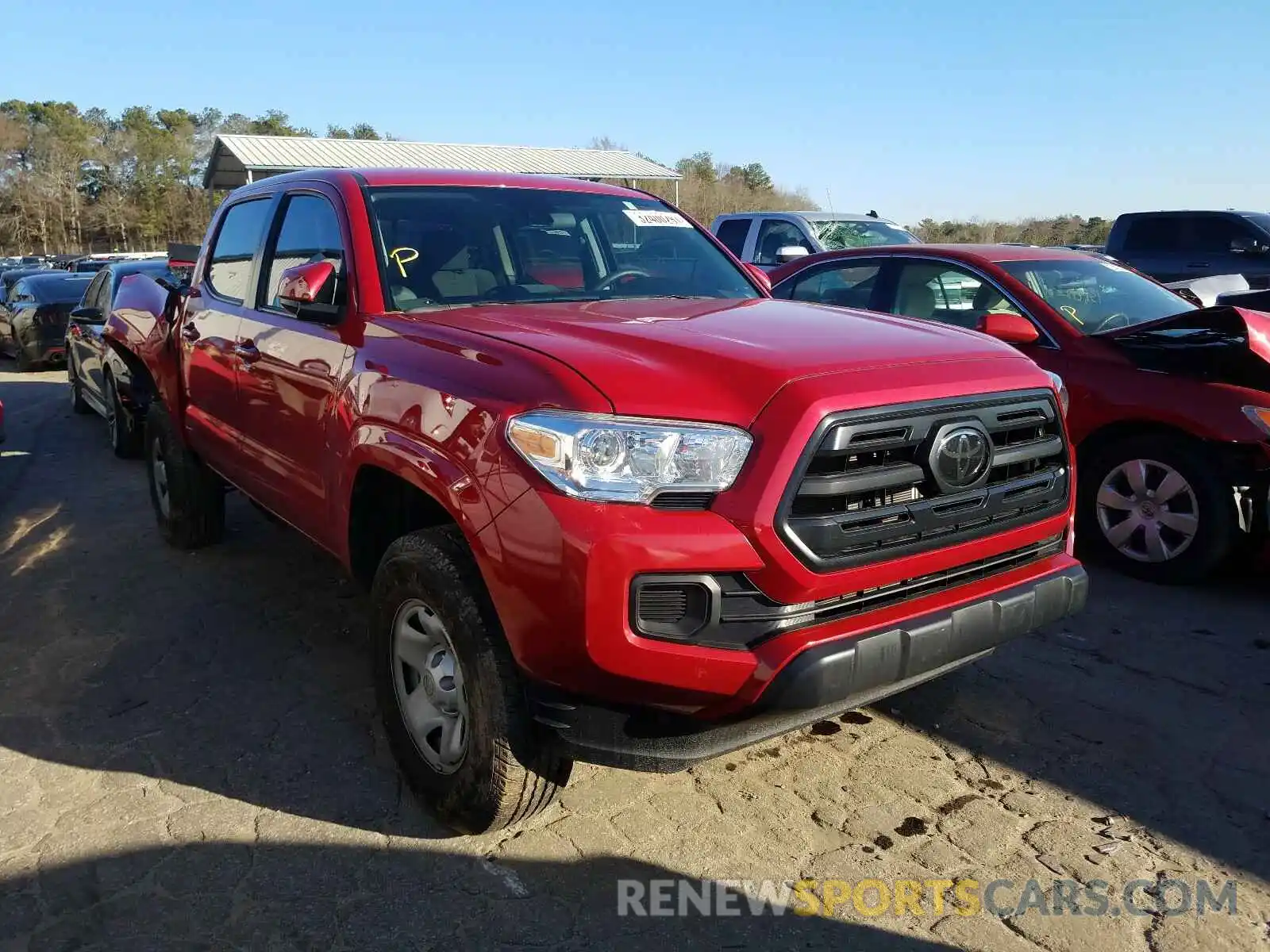 1 Photograph of a damaged car 5TFAX5GN3KX160172 TOYOTA TACOMA 2019