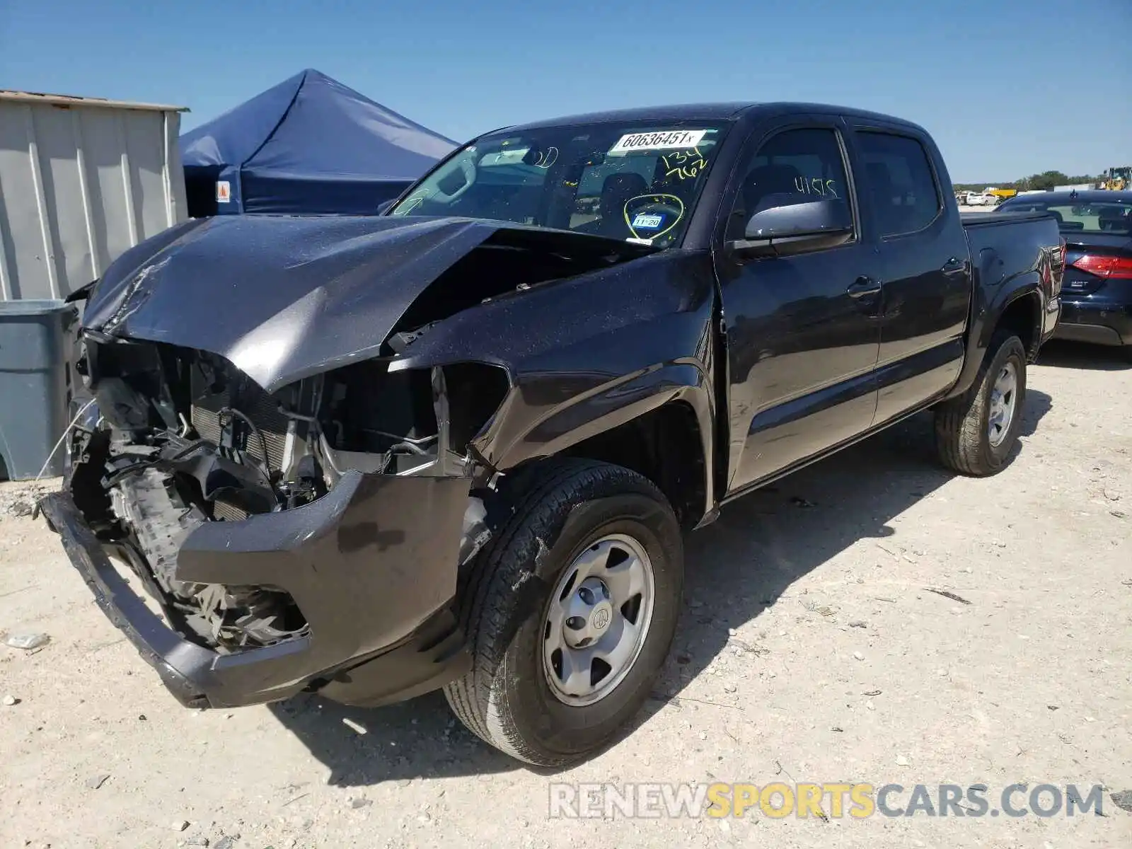 2 Photograph of a damaged car 5TFAX5GN4KX134762 TOYOTA TACOMA 2019