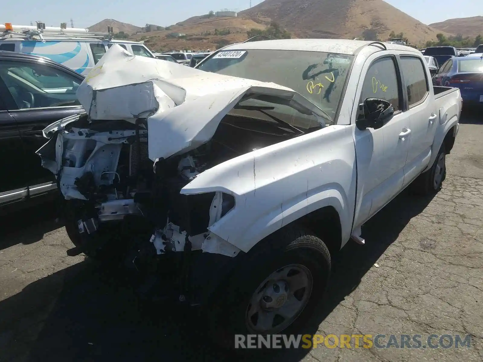 2 Photograph of a damaged car 5TFAX5GN4KX150069 TOYOTA TACOMA 2019