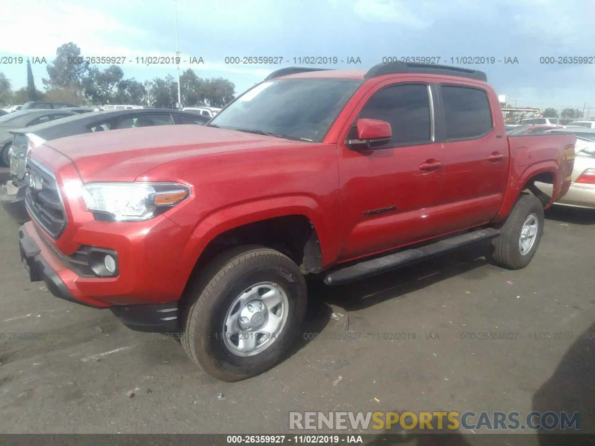 2 Photograph of a damaged car 5TFAX5GN4KX151867 TOYOTA TACOMA 2019