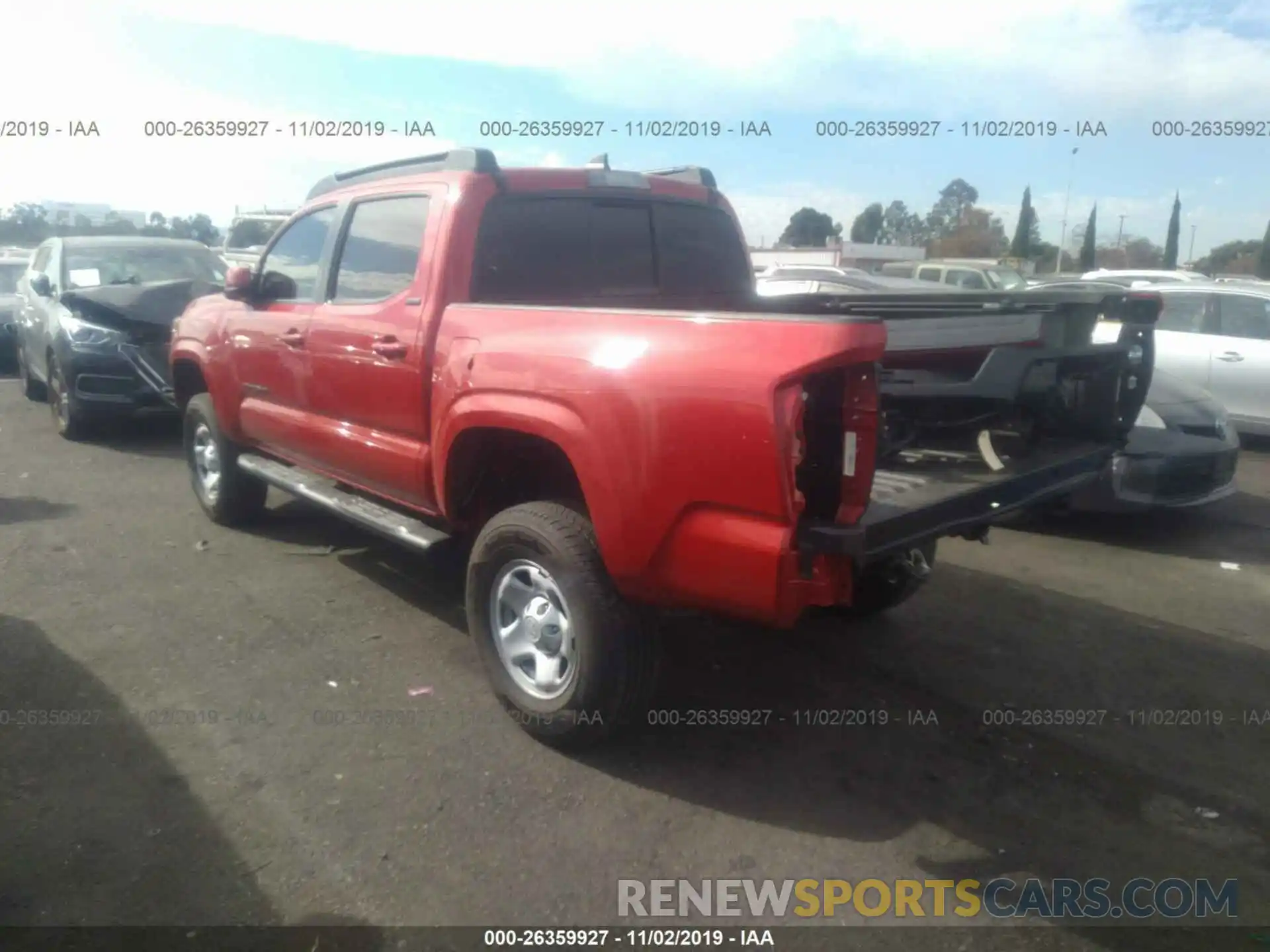 3 Photograph of a damaged car 5TFAX5GN4KX151867 TOYOTA TACOMA 2019