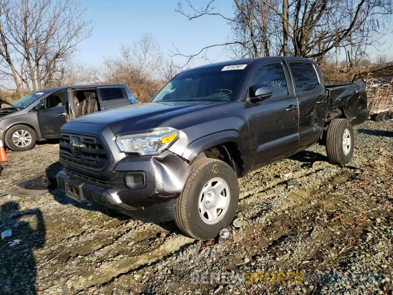 2 Photograph of a damaged car 5TFAX5GN4KX161833 TOYOTA TACOMA 2019