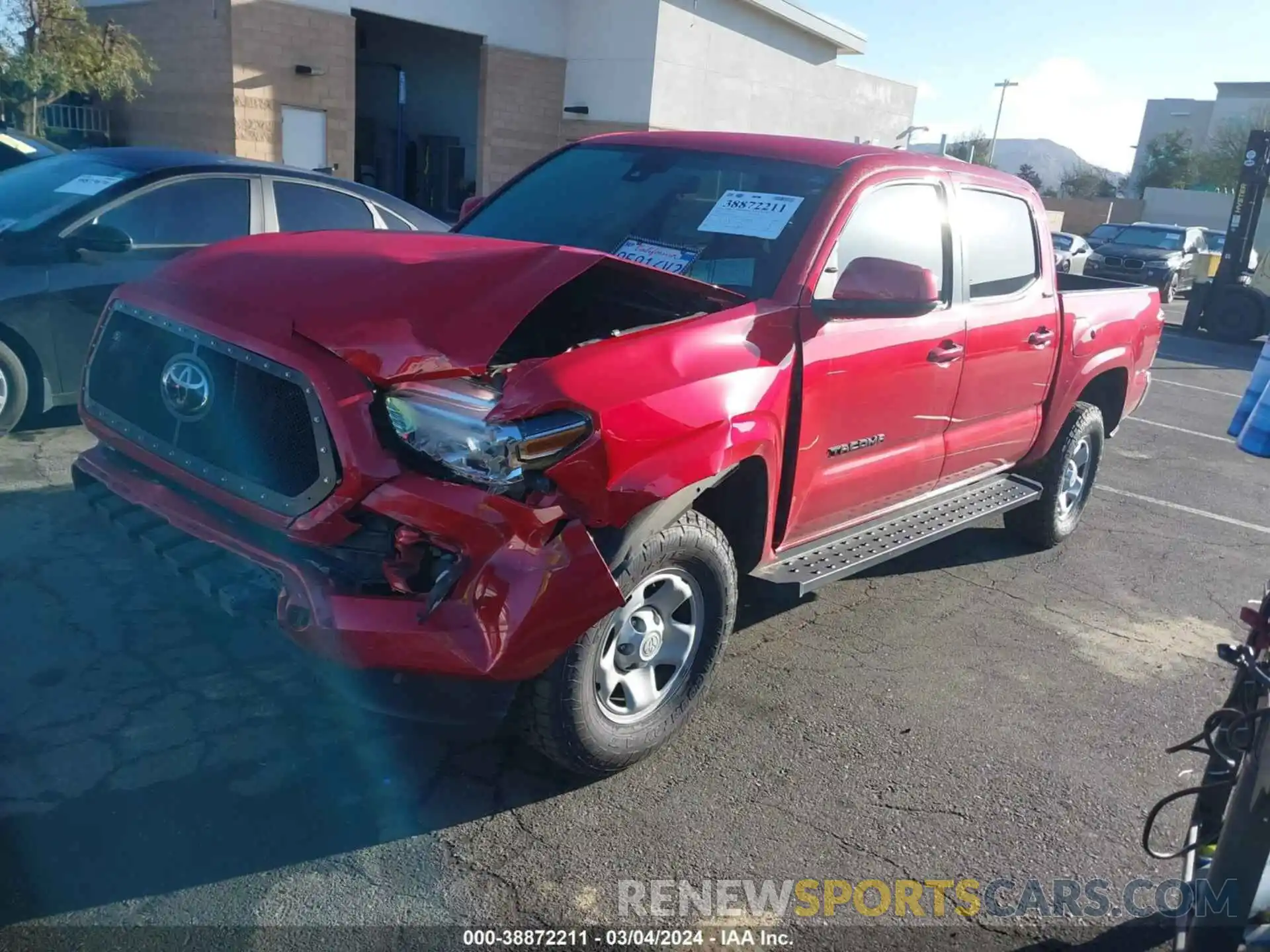 2 Photograph of a damaged car 5TFAX5GN4KX163761 TOYOTA TACOMA 2019