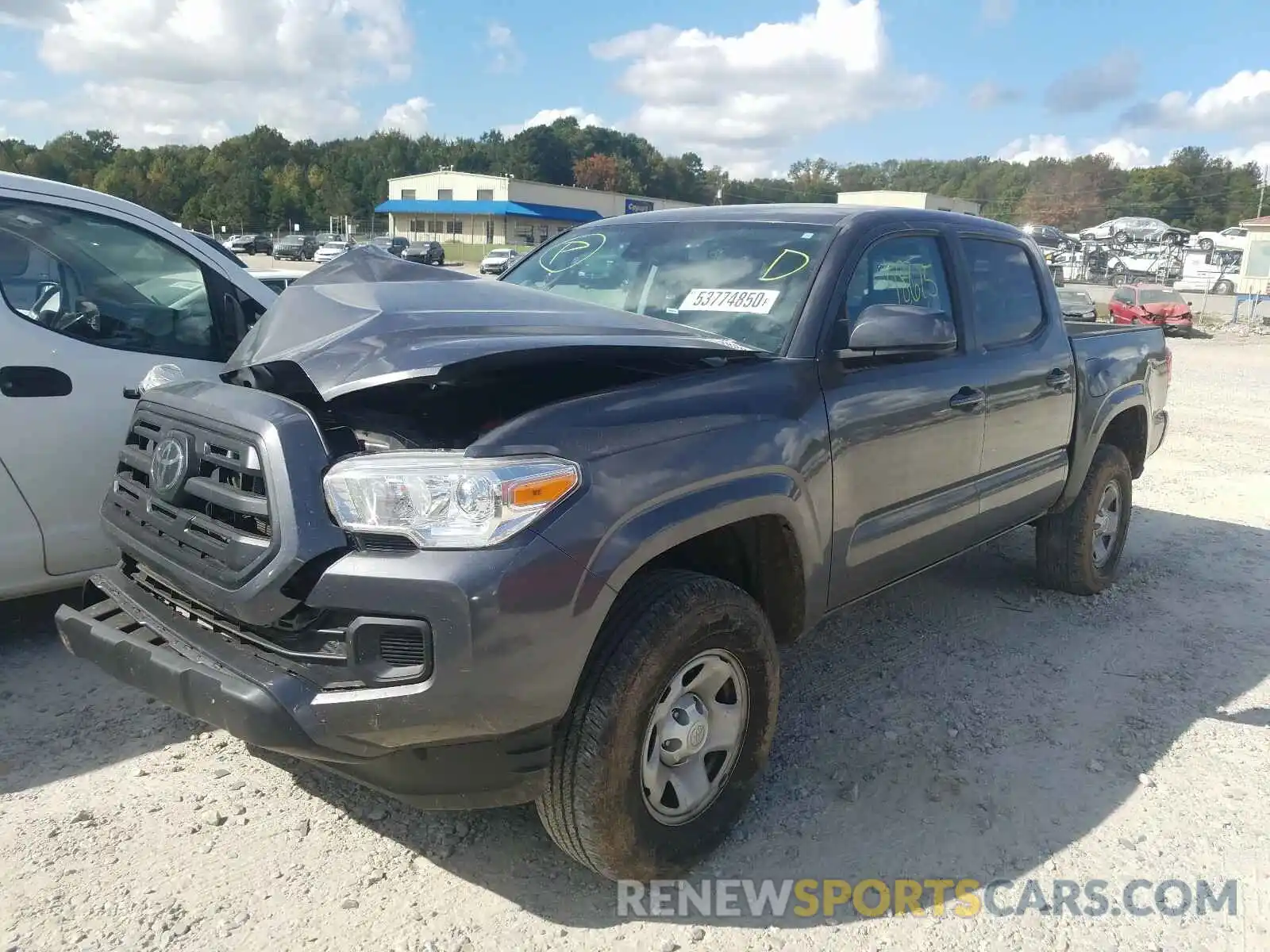 2 Photograph of a damaged car 5TFAX5GN5KX141848 TOYOTA TACOMA 2019