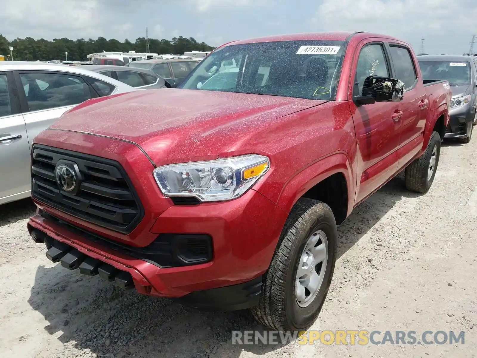 2 Photograph of a damaged car 5TFAX5GN5KX149433 TOYOTA TACOMA 2019