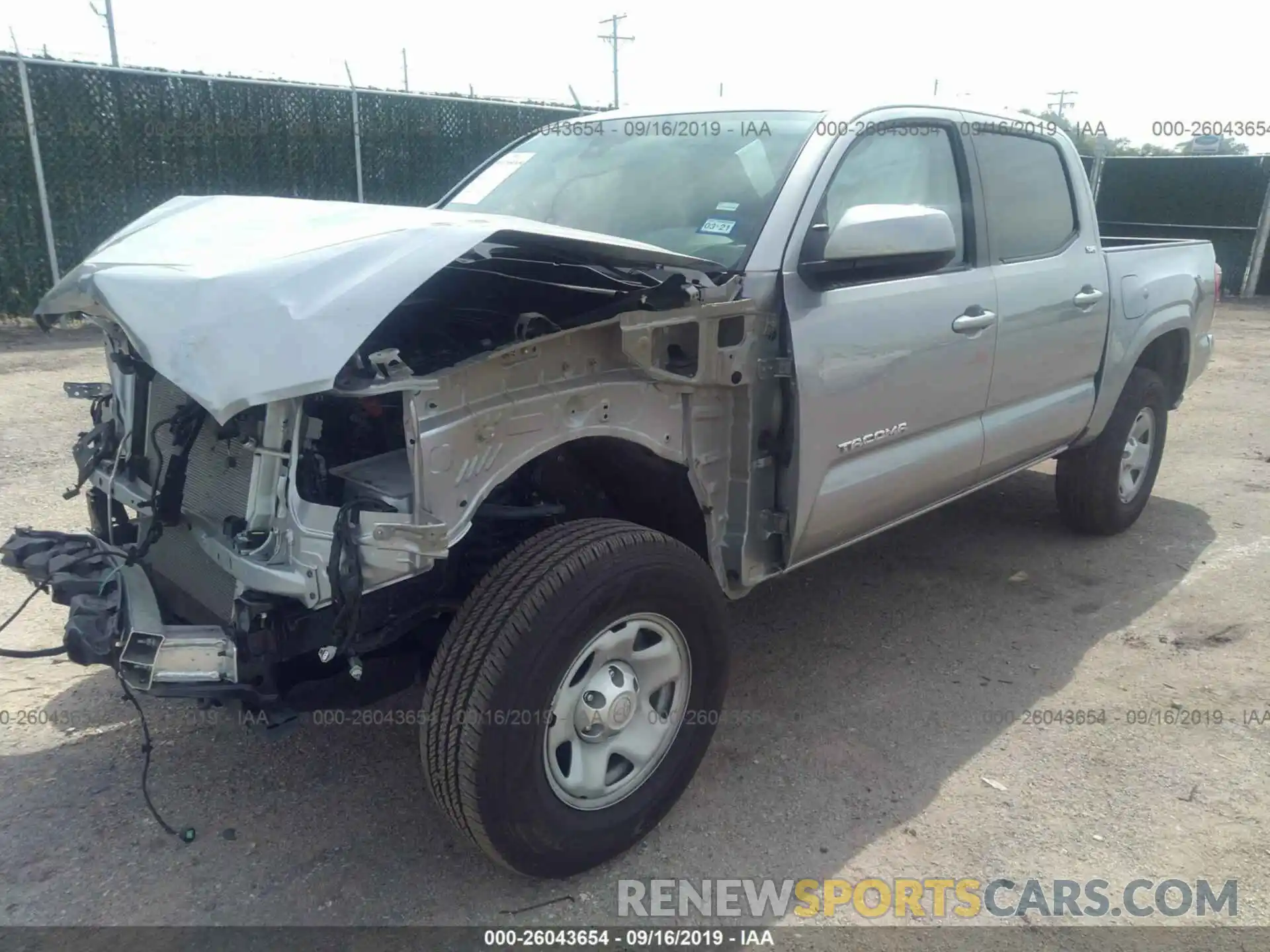 2 Photograph of a damaged car 5TFAX5GN5KX150484 TOYOTA TACOMA 2019