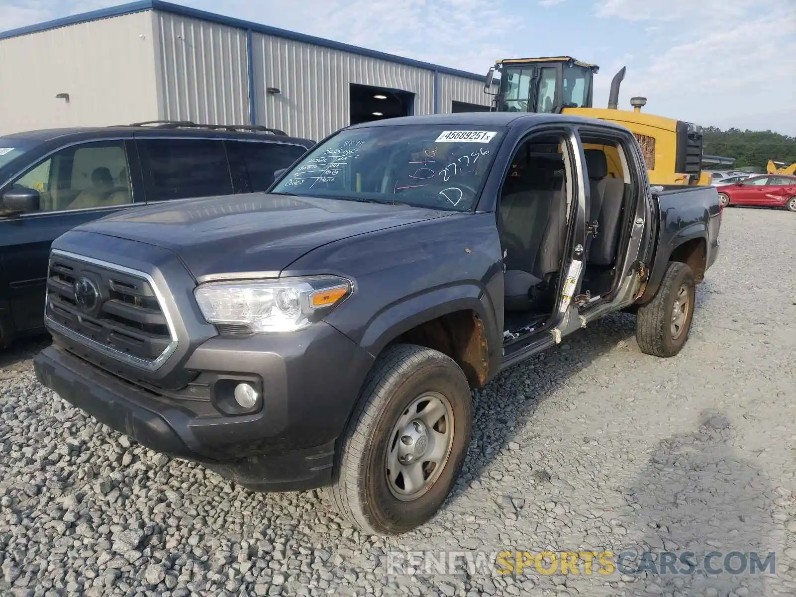 2 Photograph of a damaged car 5TFAX5GN5KX158956 TOYOTA TACOMA 2019