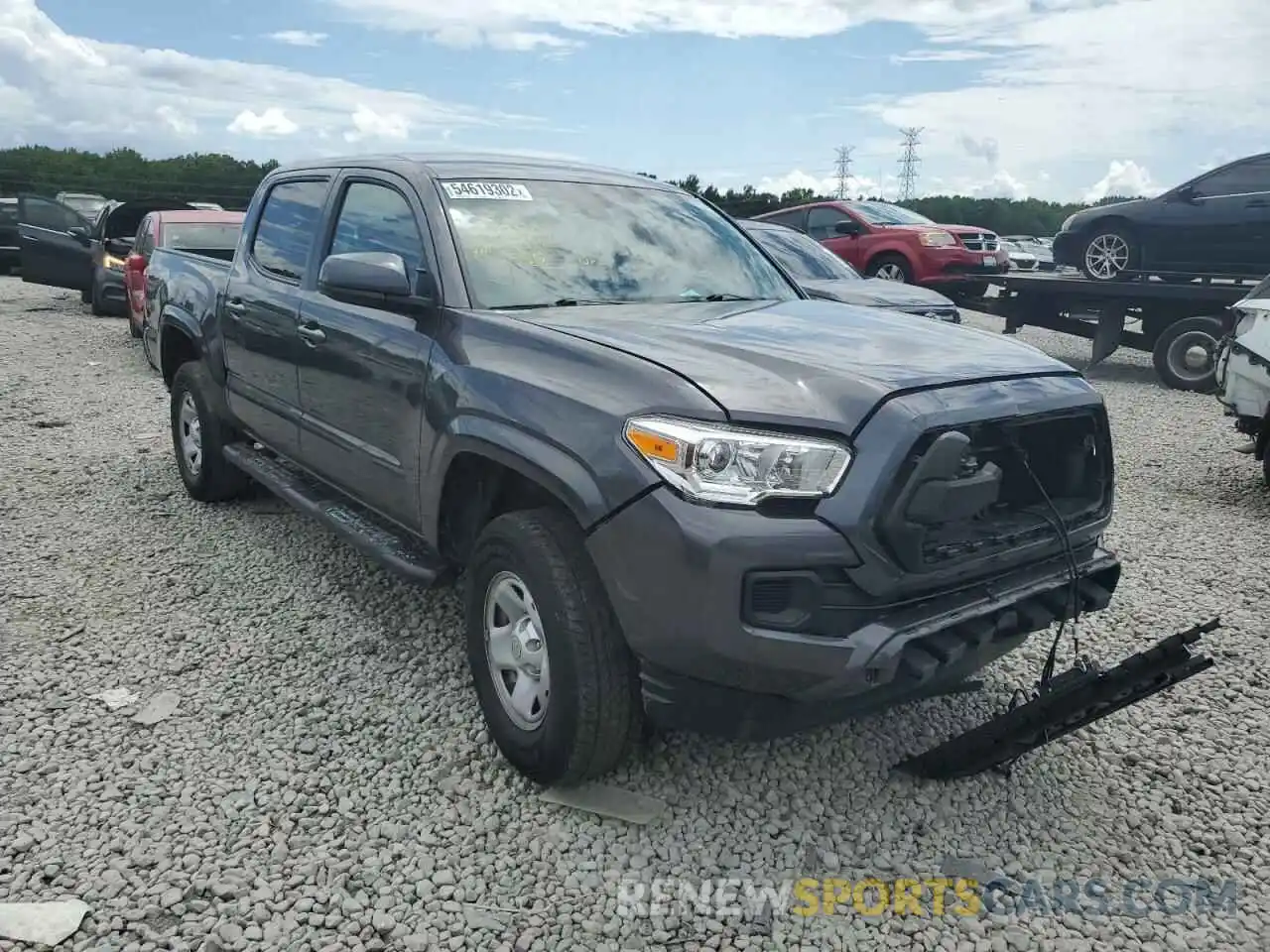 1 Photograph of a damaged car 5TFAX5GN5KX160965 TOYOTA TACOMA 2019