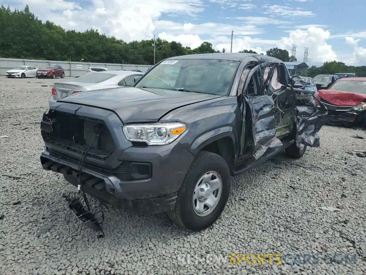 2 Photograph of a damaged car 5TFAX5GN5KX160965 TOYOTA TACOMA 2019