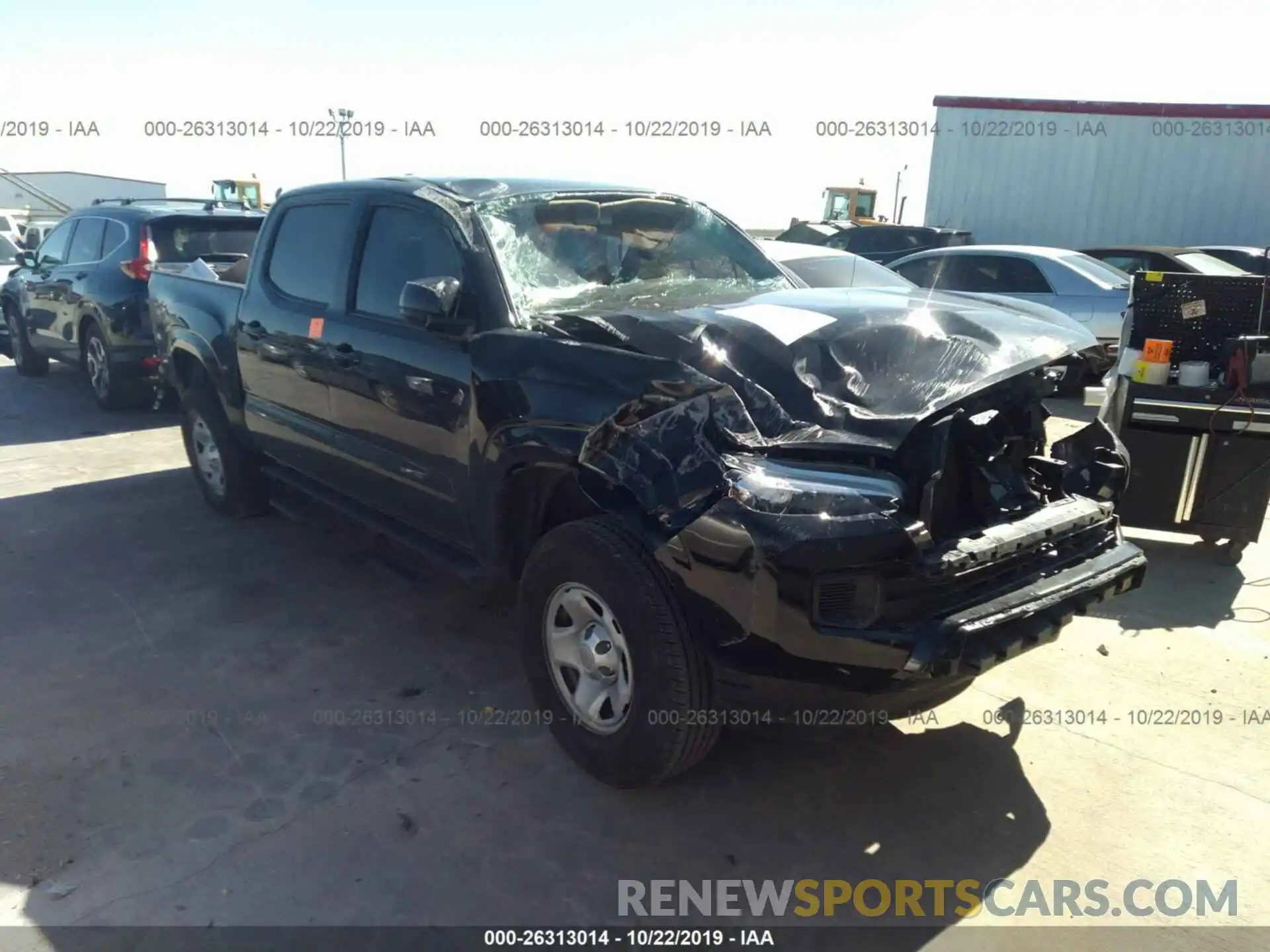 1 Photograph of a damaged car 5TFAX5GN6KX135900 TOYOTA TACOMA 2019