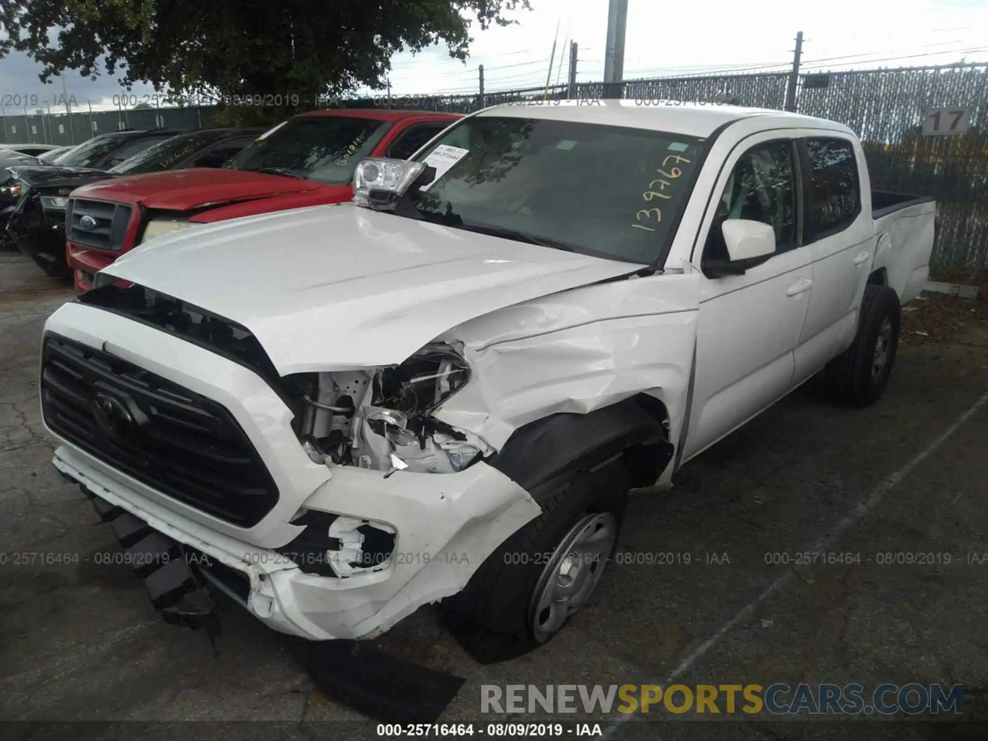 2 Photograph of a damaged car 5TFAX5GN6KX139767 TOYOTA TACOMA 2019