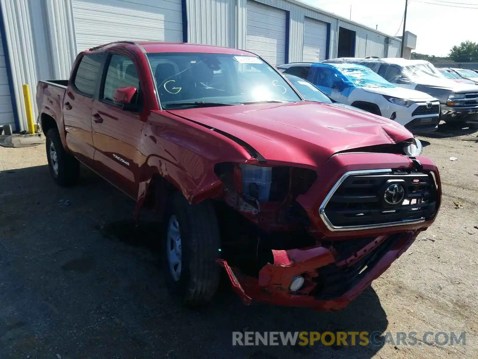 1 Photograph of a damaged car 5TFAX5GN6KX153958 TOYOTA TACOMA 2019