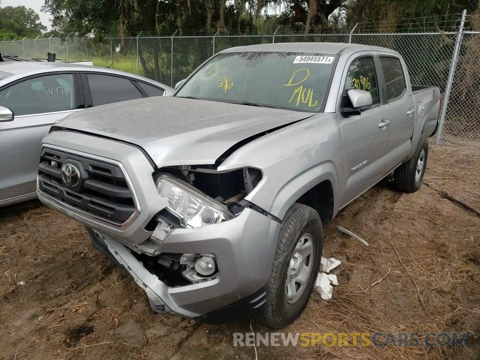 2 Photograph of a damaged car 5TFAX5GN7KX133878 TOYOTA TACOMA 2019