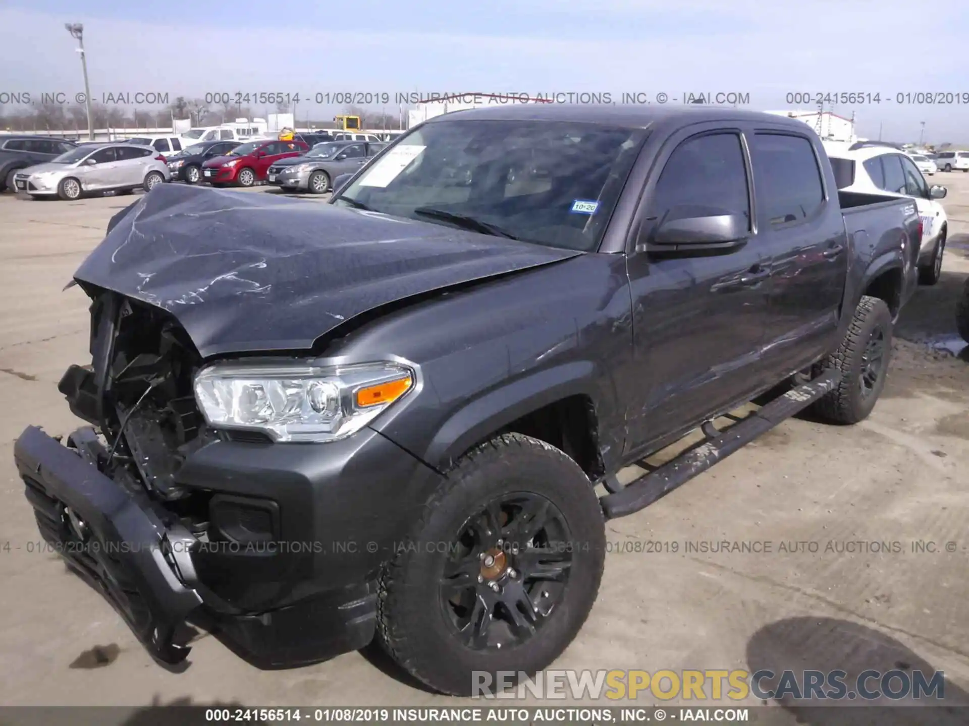 2 Photograph of a damaged car 5TFAX5GN7KX133931 TOYOTA TACOMA 2019